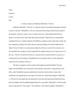 A Literary Analysis of Katherine Mansfields The Fly