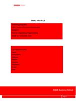 FINAL PROJECTENEB Business SchoolTraining program:MBA  Master of Business Administration - Neuro Lingusitic programming