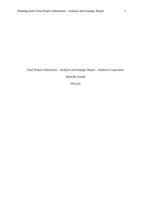 INT-422 Final Project Submission  Analysis and Strategic Report - SHNU