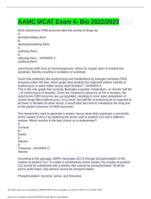 AAMC MCAT Exam 4- Bio 2022/2023