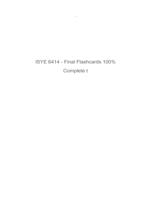 ISYE 6414 - Final Flashcards 100% Complete