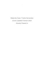 Maternity Case 7 Carla Hernandez (Core) Updated Version 2023 Already Passed