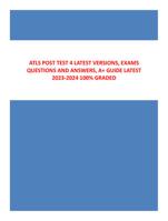 ATLS POST TEST 4 LATEST VERSIONS, EXAMS QUESTIONS AND ANSWERS, A+ GUIDE LATEST 2023-2024 100% GRADED