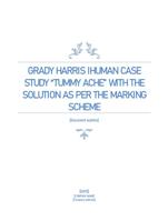 GRADY HARRIS IHUMAN CASE STUDY TUMMY ACHE WITH Answers | GRADED100%