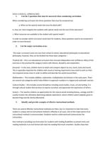 Educational Approaches Discussion Questions