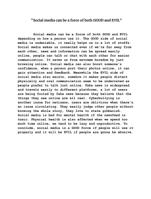 Social Media (Advantage and Disadvantage)