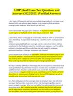 AHIP Final Exam Test Questions and Answers(2022/2023) (Verified Answers