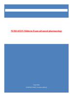 NURS 6521N Midterm Exam advanced pharmacology