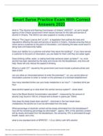 Smart Serve Practice Exam With Correct Answers 2023