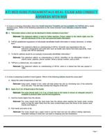 ATI MED SURG FUNDAMENTALS REAL EXAM AND VERIFIED CORRECT ANSWERS WITH NGN