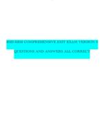 2023 HESI COMPREHENSIVE EXIT EXAM VERSION 3 QUESTIONS AND ANSWERS ALL CORRECT
