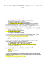 ATI FUNDAMENTALS PROCTORED RETAKE EXAM 2023