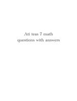 Ati teas 7 math questions with answers