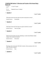 G150/PHA1500 Section 13 Structure and Function of the Human Body  Module 06