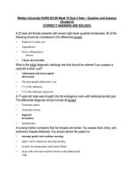 NURS 6512N Week 10 Quiz 2 Sets  Question and Answers