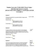 NURS 6501N Week 5 Quiz Question and Answers