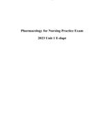 Pharmacology for Nursing Practice Exam 2023 Unit 1 E-dapt