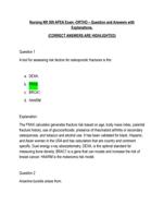 Nursing NR 509 APEA Exam -ORTHO  Question and Answers with Explanations.