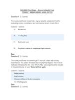 NSG 6430 Final Exam  Womens Health Final