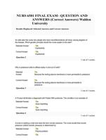 NURS 6501 FINAL EXAM QUESTION AND ANSWERS (Correct Answers) Walden University