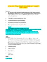 NURS 6550 FINAL EXAM  SUMMER 2023 WALDEN UNIVERSITY
