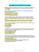 Prophecy general ICU RN A V1 Questions & Answers | Latest - Distinction-Level Assignment