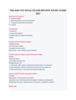 NSG 6101 VET FINAL EXAMS REVIEW STUDY GUIDE 2023