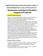 NURS 6512 Final Exam Review From Week 7 to Week 11 Understanding the Heart, Lungs, and Peripheral Vascular