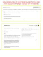 NEW GENERATION ATI COMPREHENSIVE EXIT EXAM 2023 WITH NGN (DONT FORGET ANSWER KEY IN THE END)