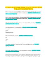 ATI MED SURG FINAL EXAM PRACTICE QUESTIONS AND ANSWERS TEST BANK