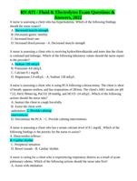 RN ATI - Fluid & Electrolytes Exam Questions & Answers,2022