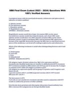 SBB Final Exam (Latest 2023  2024) Questions With 100% Verified Answers