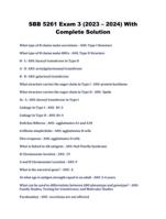 SBB 5261 Exam 3 (2023  2024) With Complete Solution