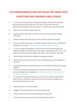 ATI COMPREHENSIVE HESI EXIT EXAM TEST BANK WITH QUESTIONS AND ANSWERS | REAL EXAMS