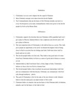 Judaism and Christianity - Similarities and Differences