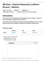 Math 110 Module 9 Exam  MATH 110 Introduction to Statistics - Portage Learning