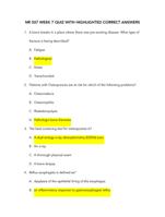 NR 507 WEEK 7 QUIZ WITH HIGHLIGHTED CORRECT ANSWERS