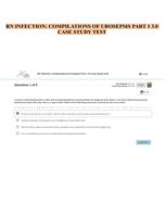RN INFECTION- COMPILATIONS OF UROSEPSIS PART 1 3.0 CASE STUDY TEST