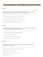 RN ATI LEADERSHIP PROCTORED EXAM 2023 WITH NGN