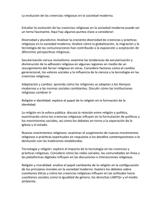 La evolucin de las creencias religiosas en la sociedad moderna. (10 essays)