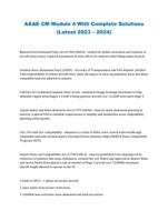 AAAE CM Module 4 With Complete Solutions (Latest 2023  2024)