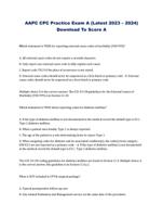 AAPC CPC Practice Exam A (Latest 2023  2024) Download To Score A