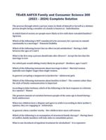 TExES AAFCS Family and Consumer Science 200 (2023  2024) Complete Solution