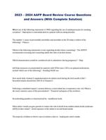 2023  2024 AAFP Board Review Course Questions and Answers (With Complete Solution)