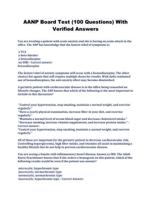 AANP Board Test (100 Questions) With Verified Answers