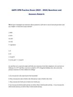 AAPC CPB Practice Exam (2023  2024) Questions and Answers Rated A