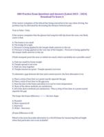 ABO Practice Exam Questions and Answers (Latest 2023  2024) Download To Score A