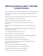 ABO Review Questions (2023  2024) With Complete Solutions