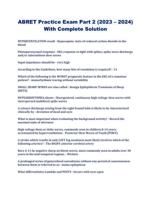ABRET Practice Exam Part 2 (2023  2024) With Complete Solution