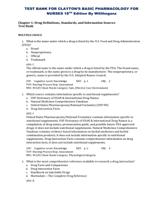 TEST BANK FOR CLAYTONS BASIC PHARMACOLOGY FOR NURSES 18TH Edition By Willihnganz